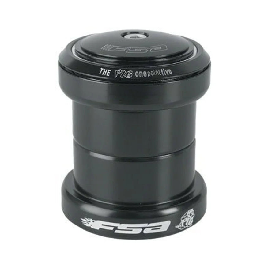 FSA Full Speed Ahead Big Fat Pig 1.5" Threadless Headset, Black (Bicycle Headsets) – studio product photo