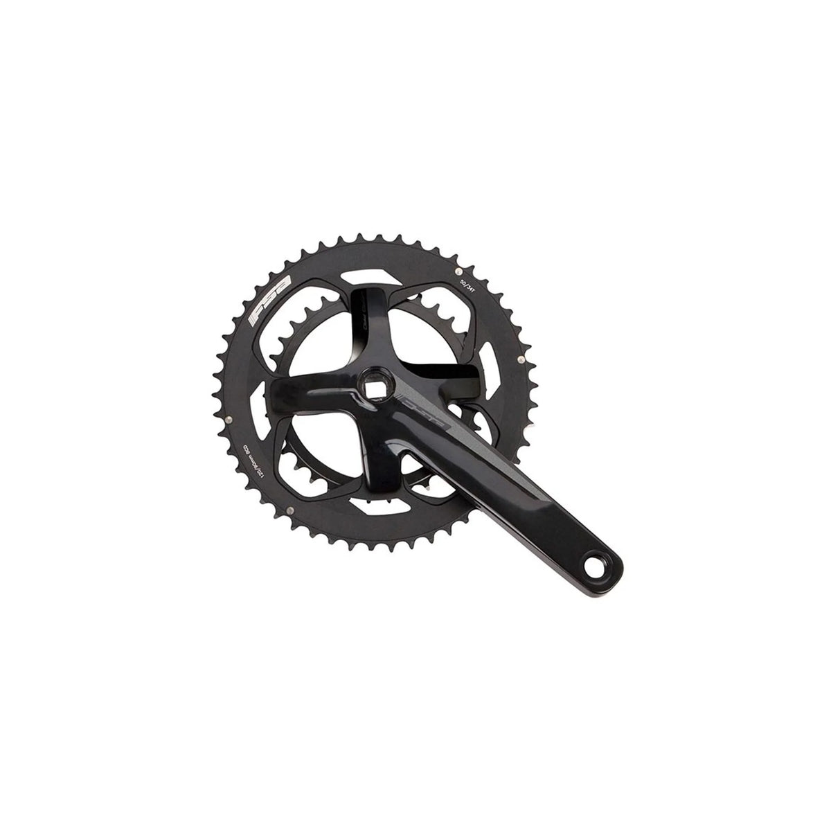 FSA, Vero Double, Crankset, Speed: 10/11, BCD: 110, 34/50, Square, 170mm, Black (Bicycle Cranks) – studio product photo