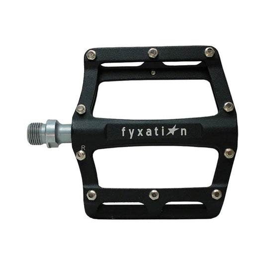 Fyxation Mesa 61 Pedals - Platform, Aluminum, 9/16", Black (Bicycle Pedals) – front profile