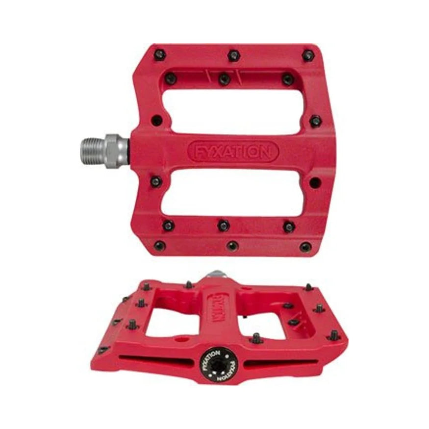 Fyxation Mesa MP Pedals - Platform, Composite/Plastic, 9/16", Red (Bicycle Pedals) – studio product photo