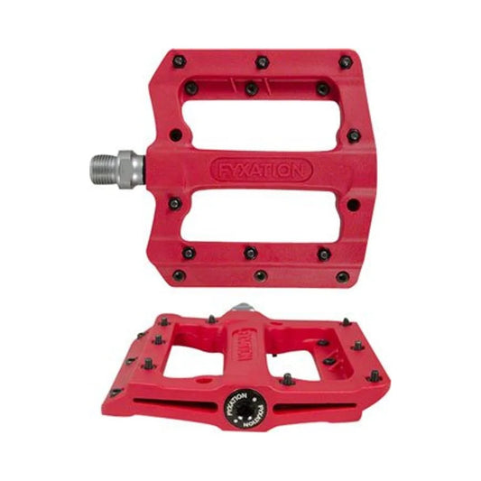 Fyxation Mesa MP Pedals - Platform, Composite/Plastic, 9/16", Red (Bicycle Pedals) – studio product photo
