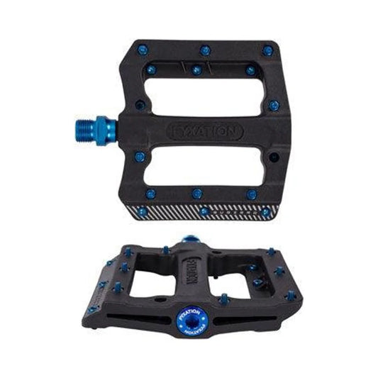 Fyxation Mesa MP Subzero Pedals - Platform, Composite/Plastic, 9/16", Black/Blue (Bicycle Pedals) – studio product photo