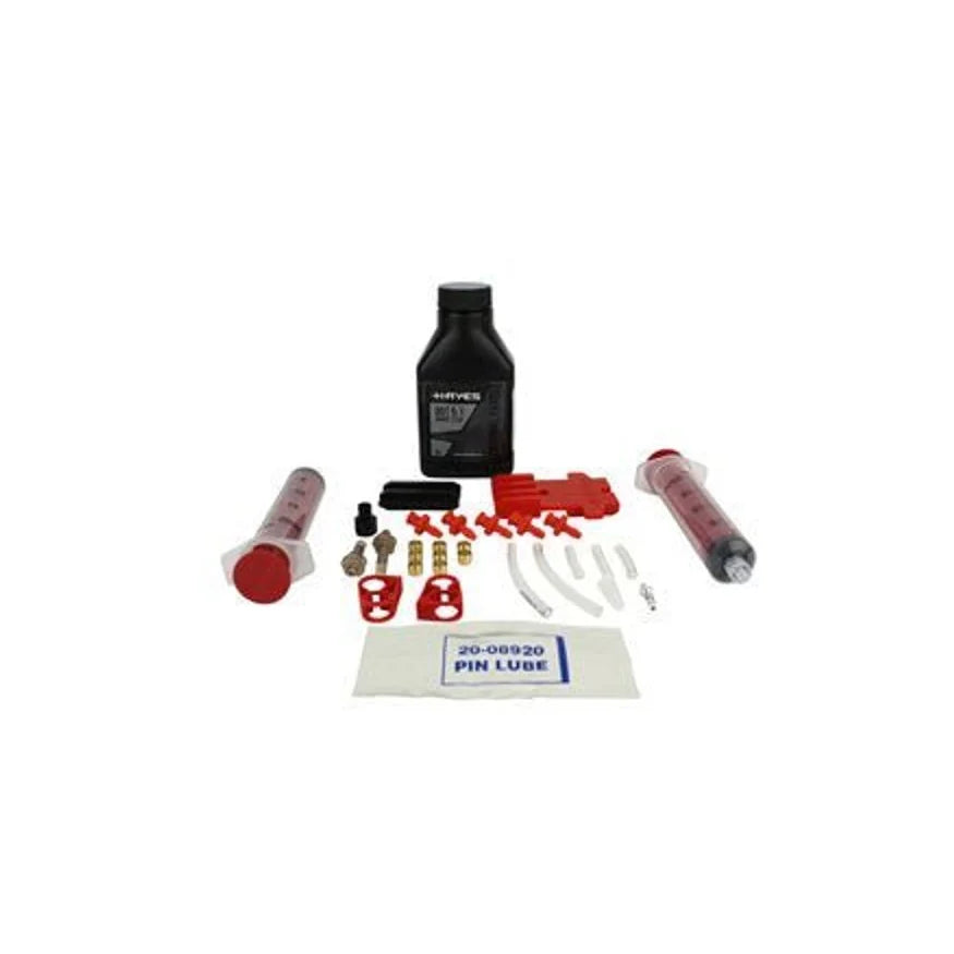 Hayes Pro Bleed Kit for DOT Brakes, includes 4 oz of DOT 5.1 fluid – studio product photo
