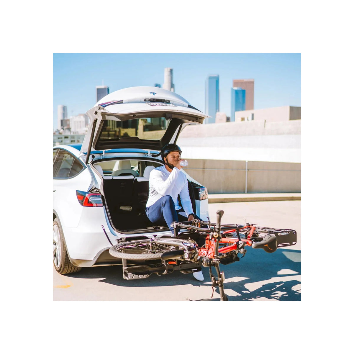 Hollywood Racks Destination E Bike Rack for Electric Bikes Hitch Rack (Vehicle Bicycle Racks) – front profile