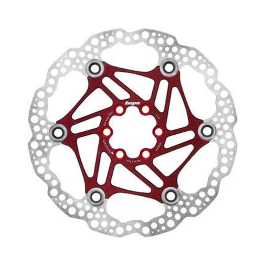 Hope Floating Disc Brake Rotor - 180mm, 6-Bolt, Red (Bicycle Brake Rotors) – studio product photo
