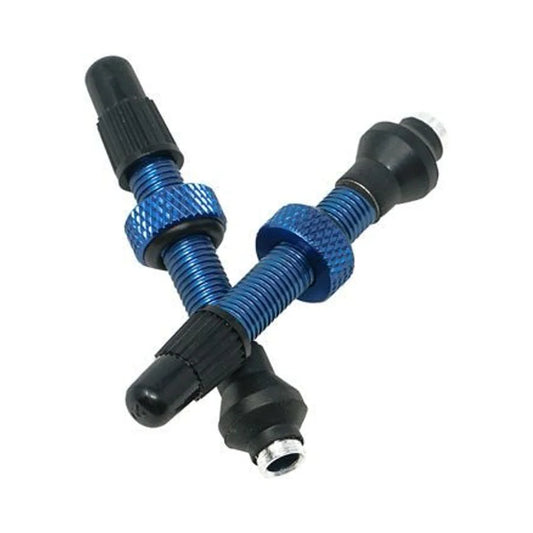 Industry Nine Tubeless Valves - 40mm, Blue, Pair (Bicycle Tire Valves) – studio product photo