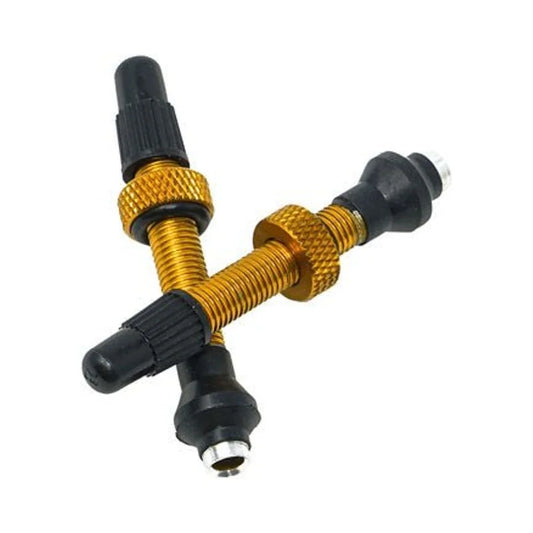 Industry Nine Tubeless Valves - 40mm, Gold, Pair (Valve Tool) – studio product photo