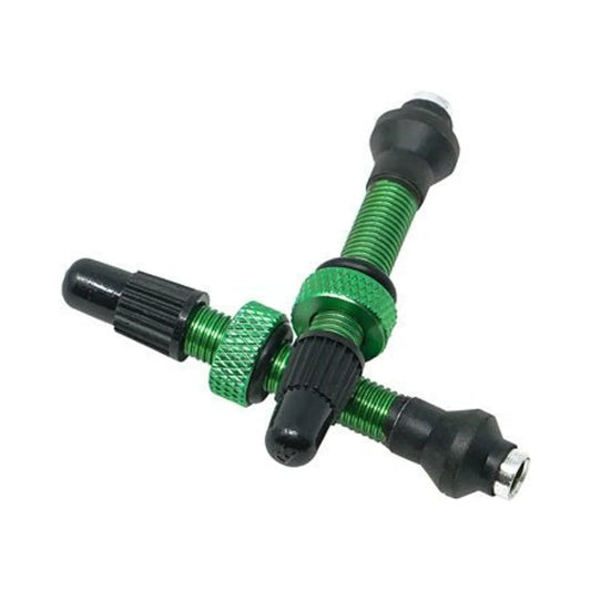Industry Nine Tubeless Valves - 40mm, Green, Pair (Bicycle Tire Valves) – studio product photo