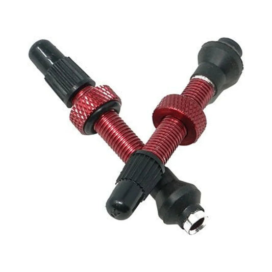 Industry Nine Tubeless Valves - 40mm, Red, Pair (Bicycle Tire Valves) – studio product photo