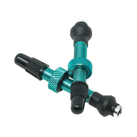Industry Nine Tubeless Valves - 40mm, Turqoise, Pair (Bicycle Tire Valves) – studio product photo