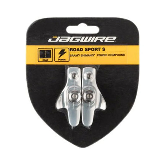 Jagwire Road Sport S Brake Pads SRAM/Shimano Silver (Brake Shoe and Pad) – studio product photo