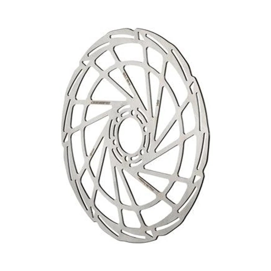 Jagwire Sport SR1 Disc Brake Rotor - 203mm, 6-Bolt, Silver (Bicycle Brake Rotors) – front profile