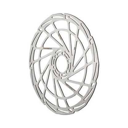 Jagwire Sport SR1 Disc Brake Rotor - 203mm, 6-Bolt, Silver (Bicycle Brake Rotors) – front profile