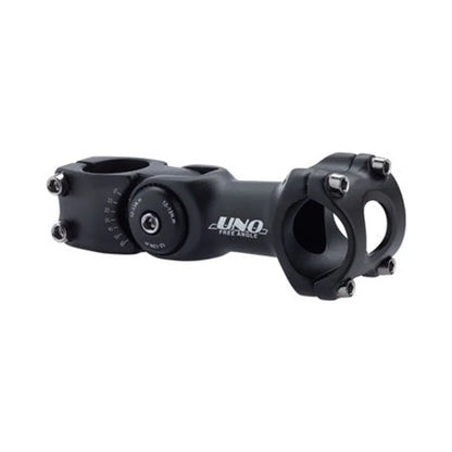 Kalloy 820 Stem - 110mm, 31.8 Clamp, Adjustable, 1 1/8", Aluminum, Black (Bicycle Stems) – front profile