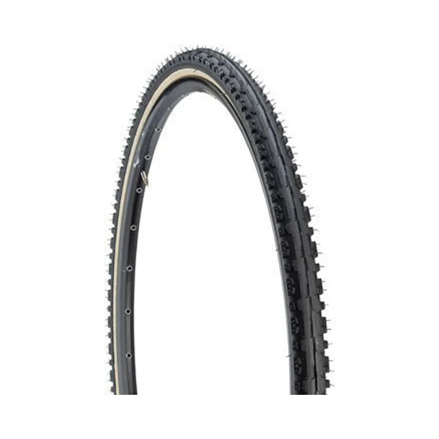 Kenda Kross Plus Tire - 700 x 38, Clincher, Wire, Black/Tan, 30tpi (Bicycle Tires) – detail angle