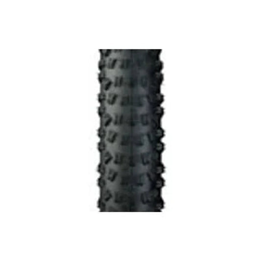 Kenda Slant 6 black knobby bike tire – Close-up view showing the textured, symmetrical knobby rubber tread pattern of a black bicycle tire against a plain white background.