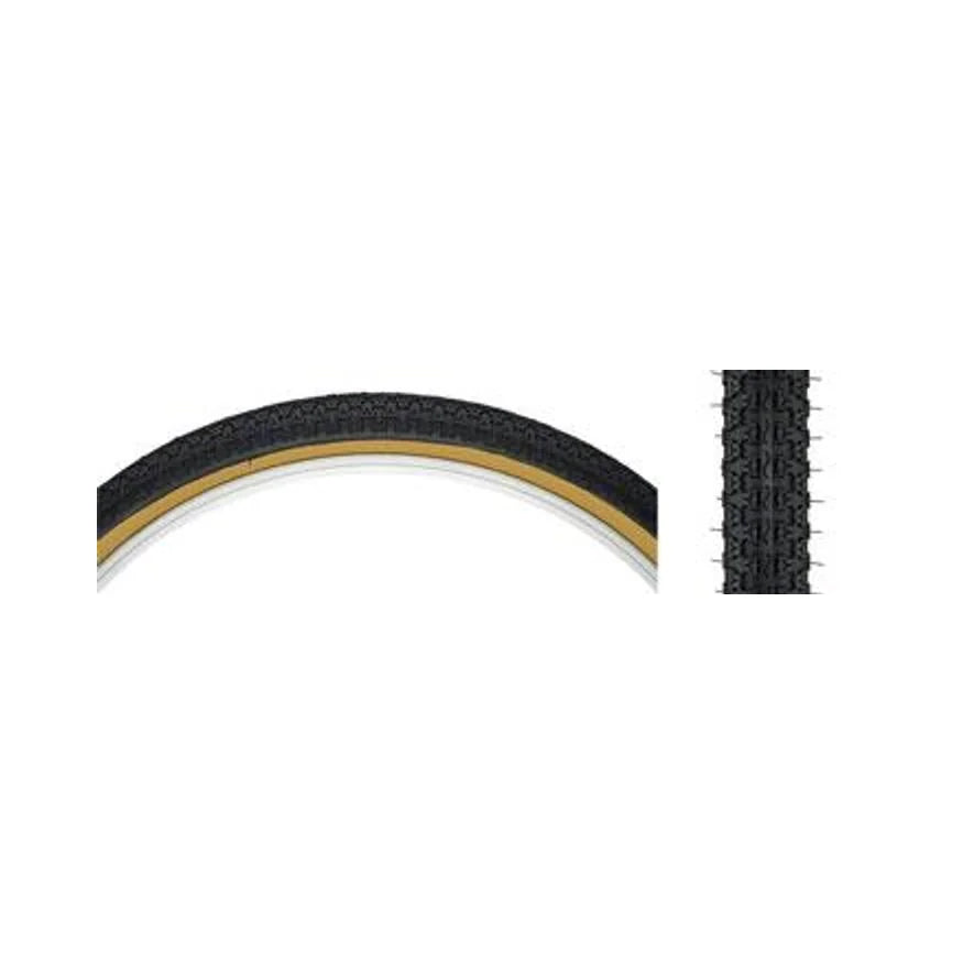 Kenda Street K52 Tire - 24 x 1.75, Clincher, Wire, Black/Tan, 22tpi (Bicycle Tires) – studio product photo
