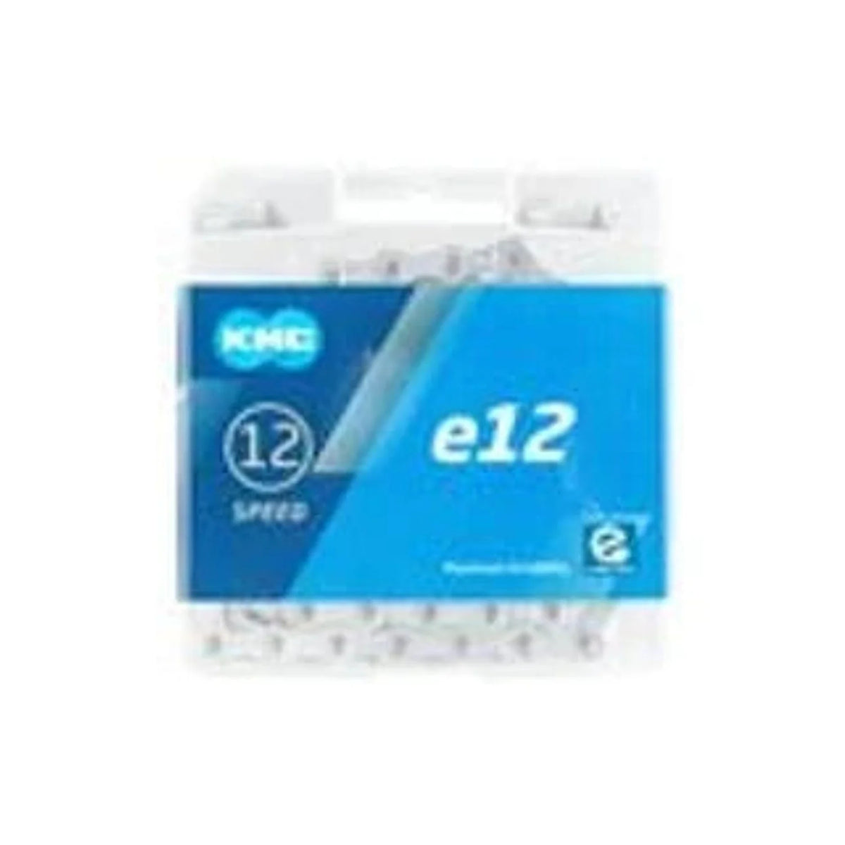 KMC e12 Chain - 12-Speed, 136 Links, Silver (Bicycle Chains) – studio product photo