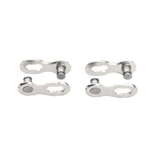 KMC MissingLink-11 Connector - 11-Speed, Reusable, Silver, 2 Pairs/Card (Bicycle Chains) – front profile
