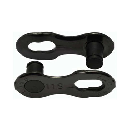 KMC MissingLink-11 DLC Connector - 11-Speed, Black, 2 Pairs/Card (Bicycle Chains) – detail angle