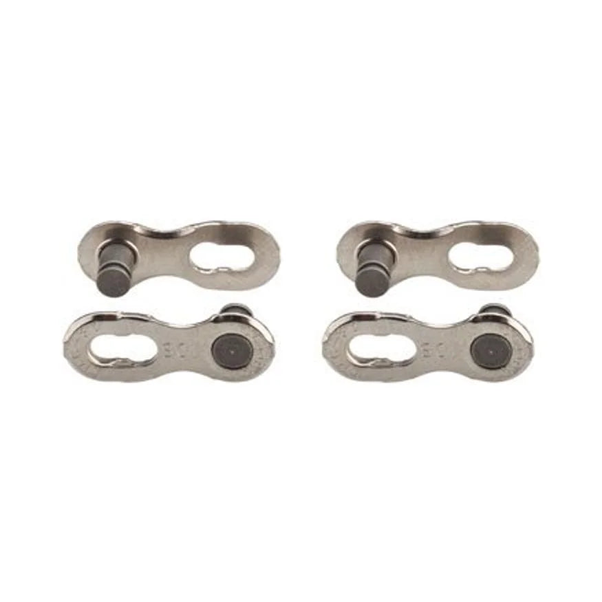 KMC MissingLink CL559R Connector - 10-Speed, Reusable, Silver, 2 Pairs/Card (Bicycle Chains) – studio product photo