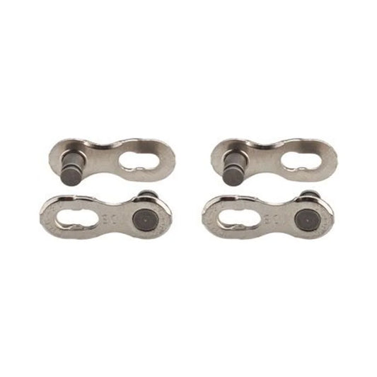 KMC MissingLink CL559R Connector - 10-Speed, Reusable, Silver, 2 Pairs/Card (Bicycle Chains) – studio product photo