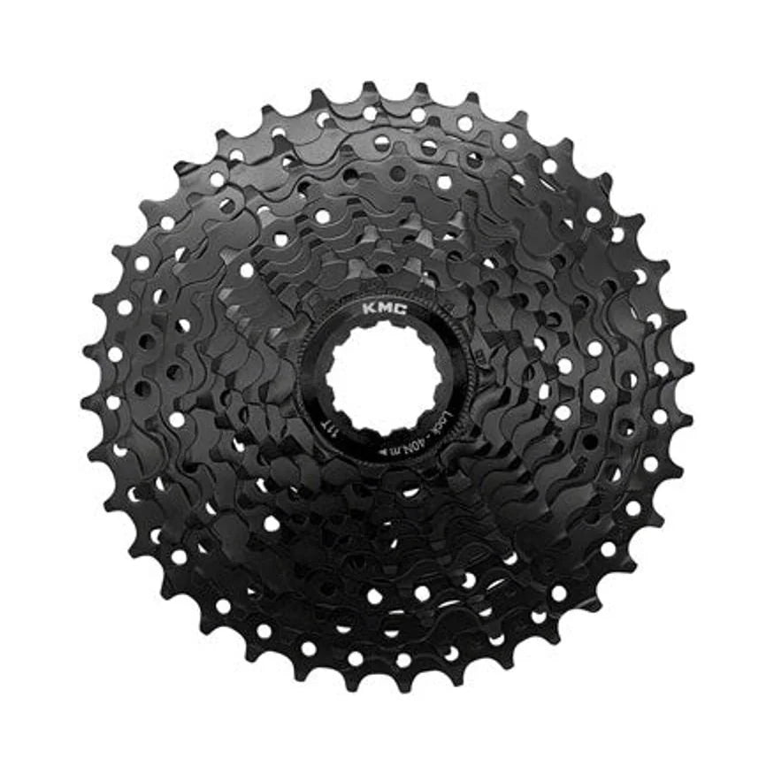 KMC REACT Cassette - 10-Speed, 11-36t, HG Driver Compatible, Black (Bicycle Cassettes & Freewheels) – studio product photo