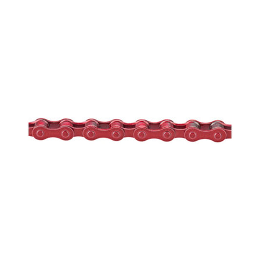 KMC S1 Chain - Single Speed 1/2" x 1/8", 112 Links, Red (Bicycle Chains) – studio product photo