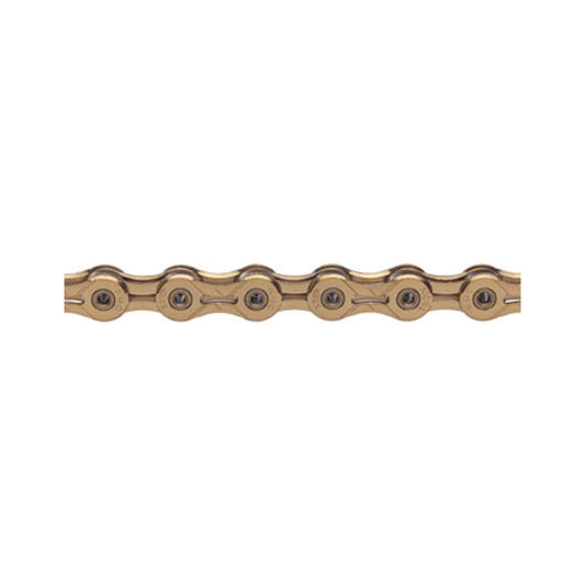 KMC X10SL Chain - 10-Speed, 116 Links, Gold (Bicycle Chains) – studio product photo