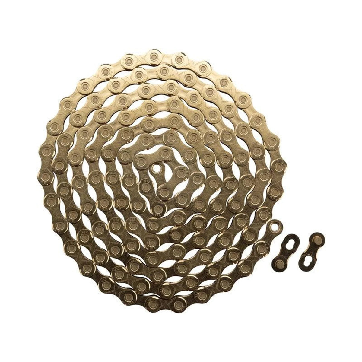 KMC X12 Chain - 12-Speed, 126 Links, Gold (Bicycle Chains) – studio photo