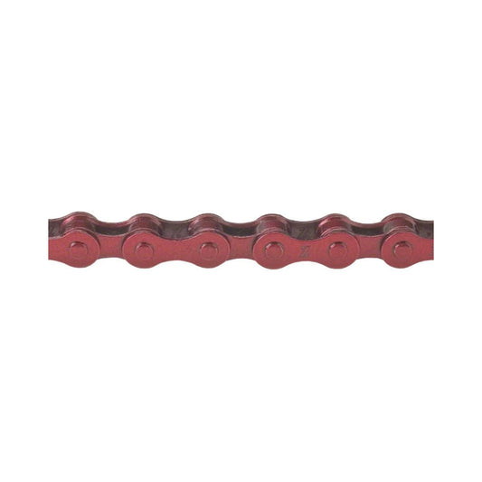 KMC Z410 Chain - Single Speed 1/2" x 1/8", 112 Links, Red (Bicycle Chains) – studio product photo