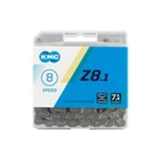 KMC Z8.1 Chain - 8-Speed, 116 Links, Gray (Bicycle Chains) – studio product photo