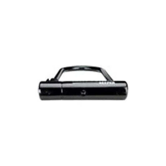 Kryptonite Keeper black bike U-lock crossbar – A glossy black Kryptonite Keeper bicycle lock crossbar with an integrated curved shackle piece is positioned horizontally against a plain white background.