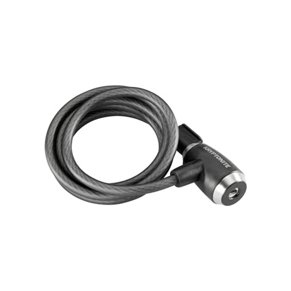Kryptonite KryptoFlex 1018 Cable Lock - with Key, 6' x 10mm (Bicycle Locks) – front profile