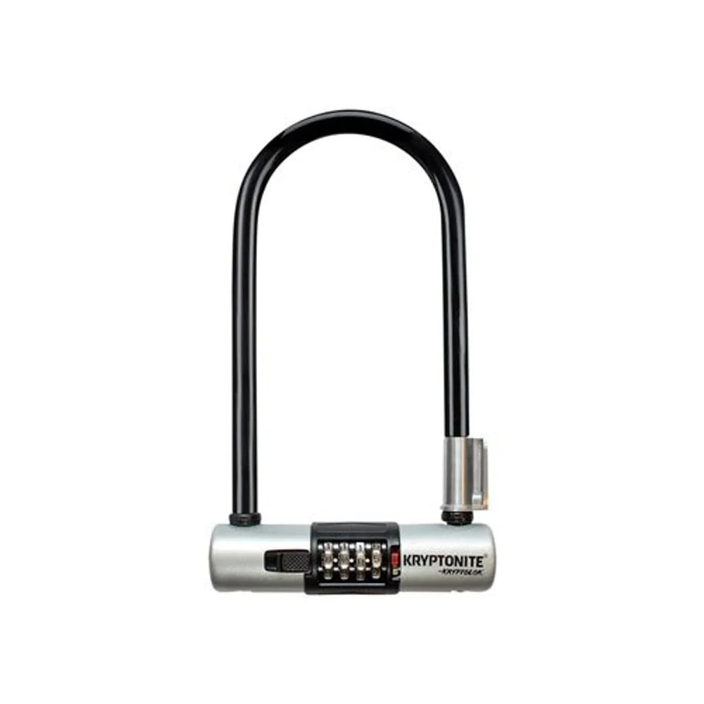 Kryptonite KryptoLok U-Lock - 4 x 9", 4-Digit Combination, Black, Includes bracket (Bicycle Locks) – product view