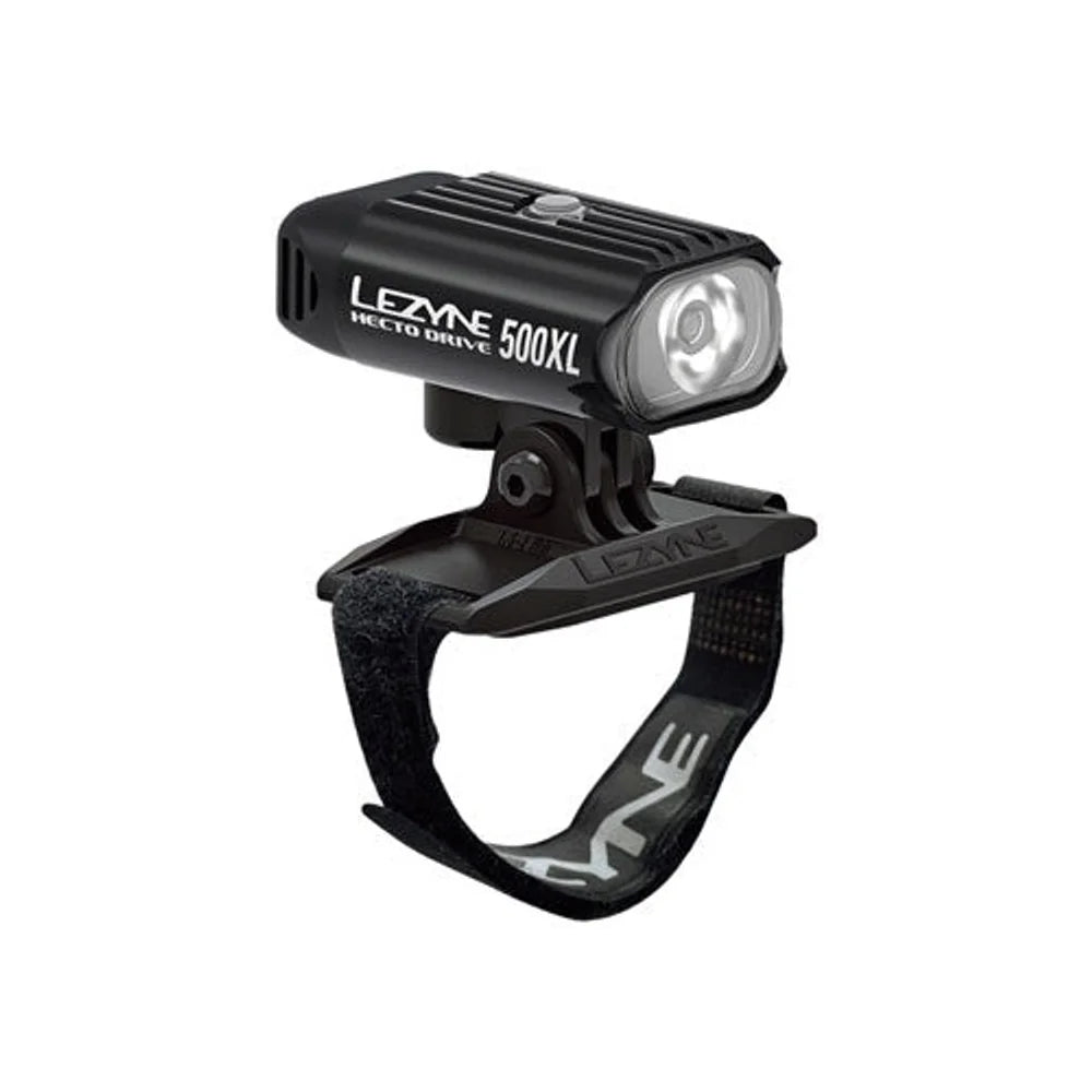 Lezyne Hecto Drive 500XL Rechargable Headlight - 500 Lumens, Black (Bicycle Lights) – close-up detail
