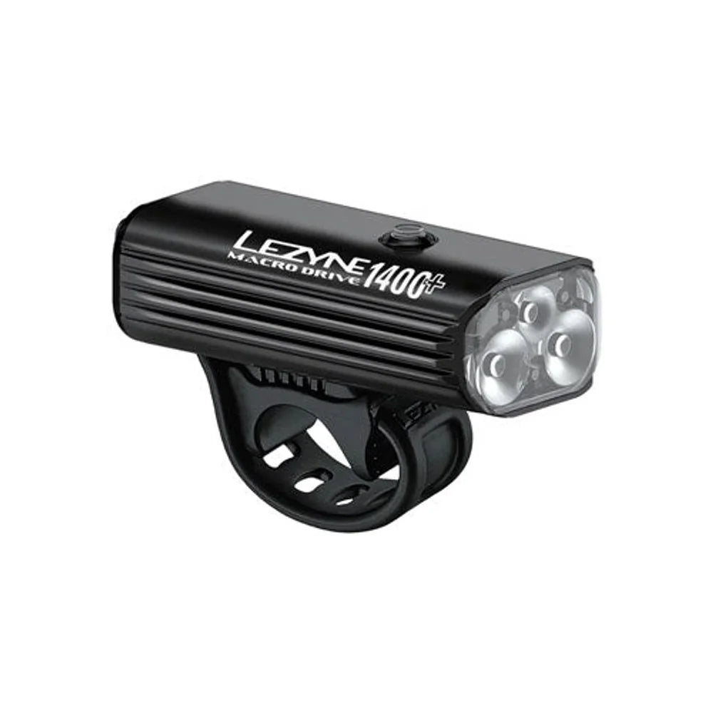 Lezyne Macro Drive 1400+ Headlight - Black (Bicycle Lights) – studio product photo