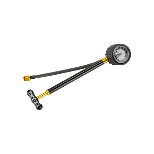 Lezyne Shock Drive Pump with Braided Hose and 400psi Gauge, Black