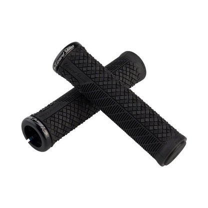 Lizard Skins Charger Evo Grips - Jet Black, Lock-On (Bicycle Handlebar Grips) – close-up detail