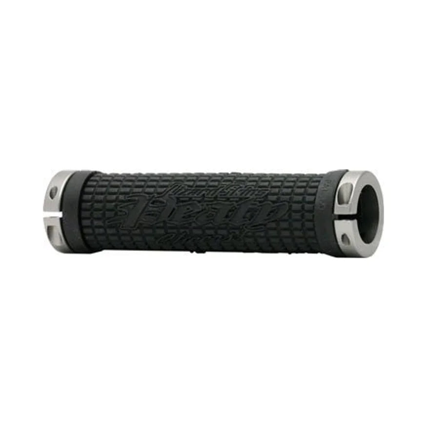 Lizard Skins Peaty Grips - Black, Lock-On (Bicycle Handlebar Grips) – studio product photo