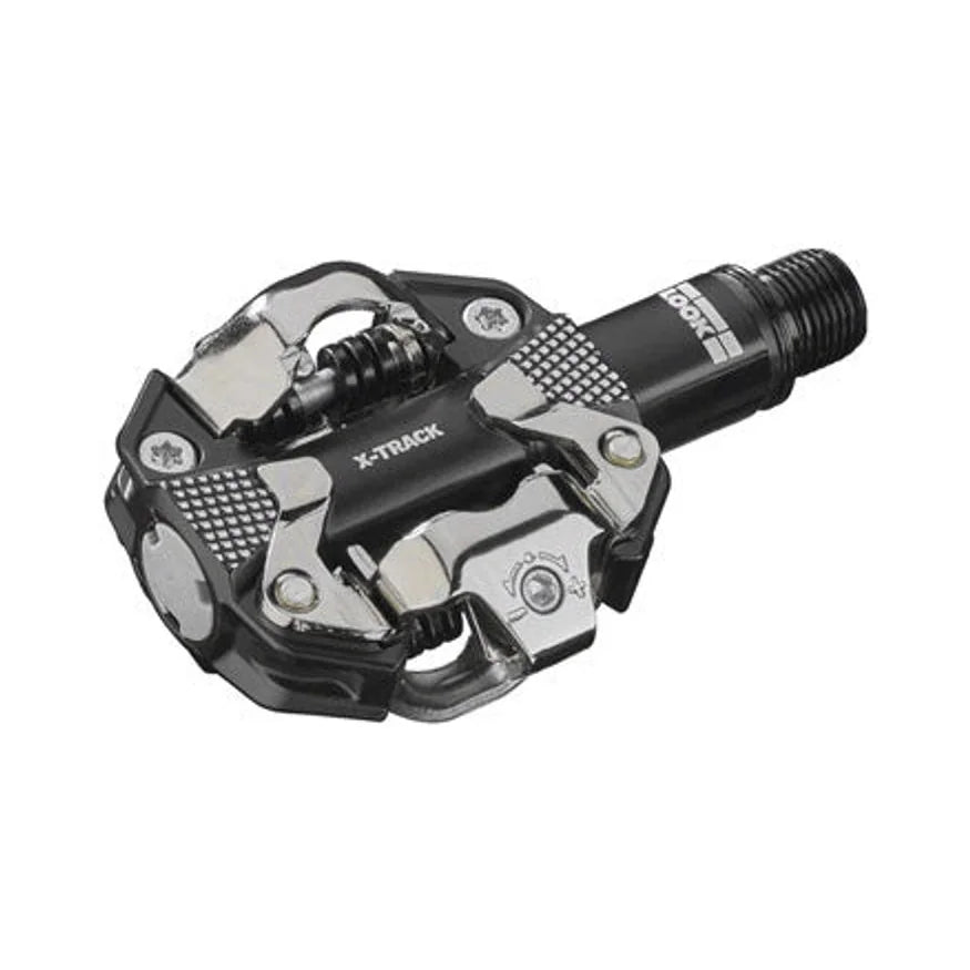 LOOK X-TRACK Pedals - Dual Sided Clipless, Chromoly, 9/16", Gray (Bicycle Pedals) – studio product photo