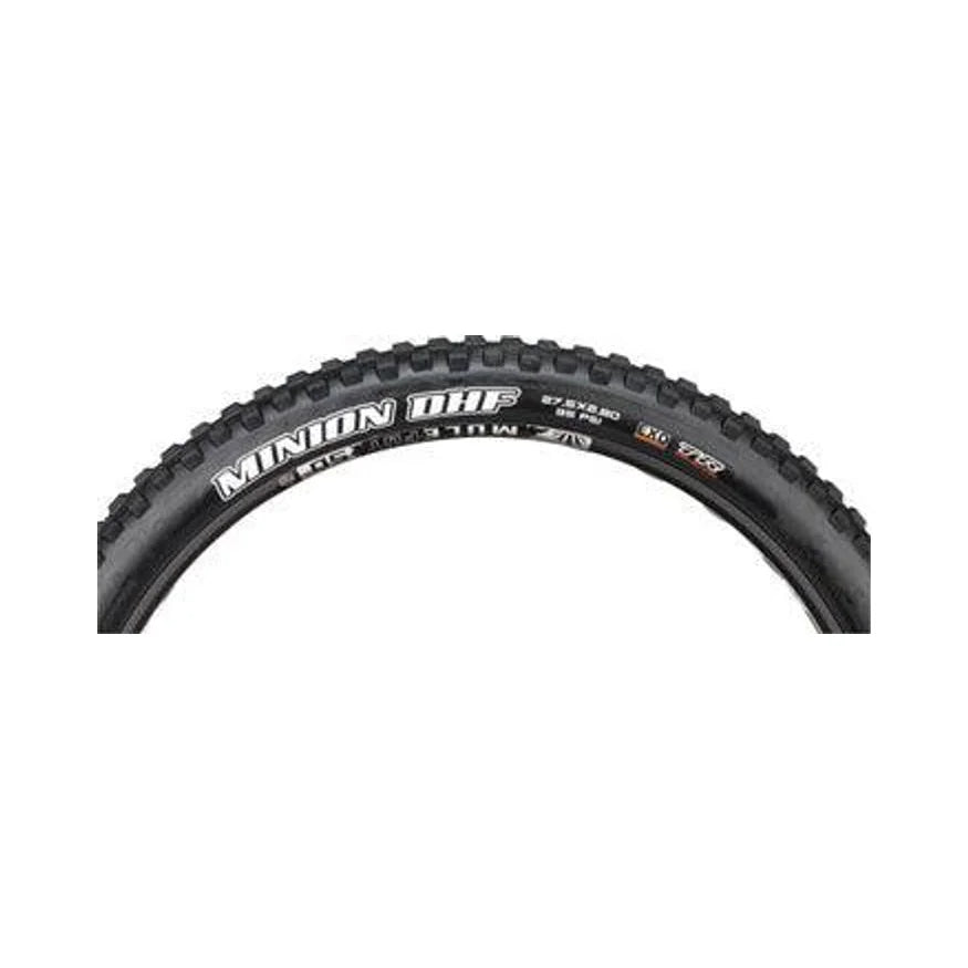 Maxxis Minion DHF Tire - 27.5 x 2.8, Tubeless, Folding, Black, Dual, EXO (Bicycle Tires) – front profile