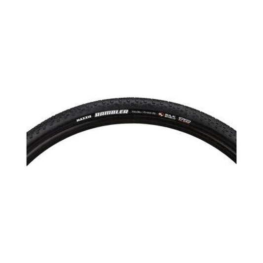 Maxxis Rambler Tire 700 x 38, Folding, 60tpi, Dual Compound, SilkShield, Tubeless Ready, Black (Bicycle Tires) – detail angle