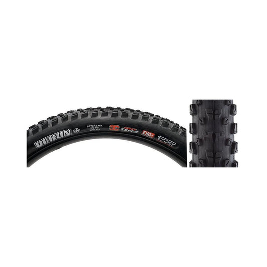Maxxis Rekon Plus Tire - 27.5 x 2.8, Tubeless, Folding, Black, 3C Maxx Terra, EXO+ (Bicycle Tires) – studio photo
