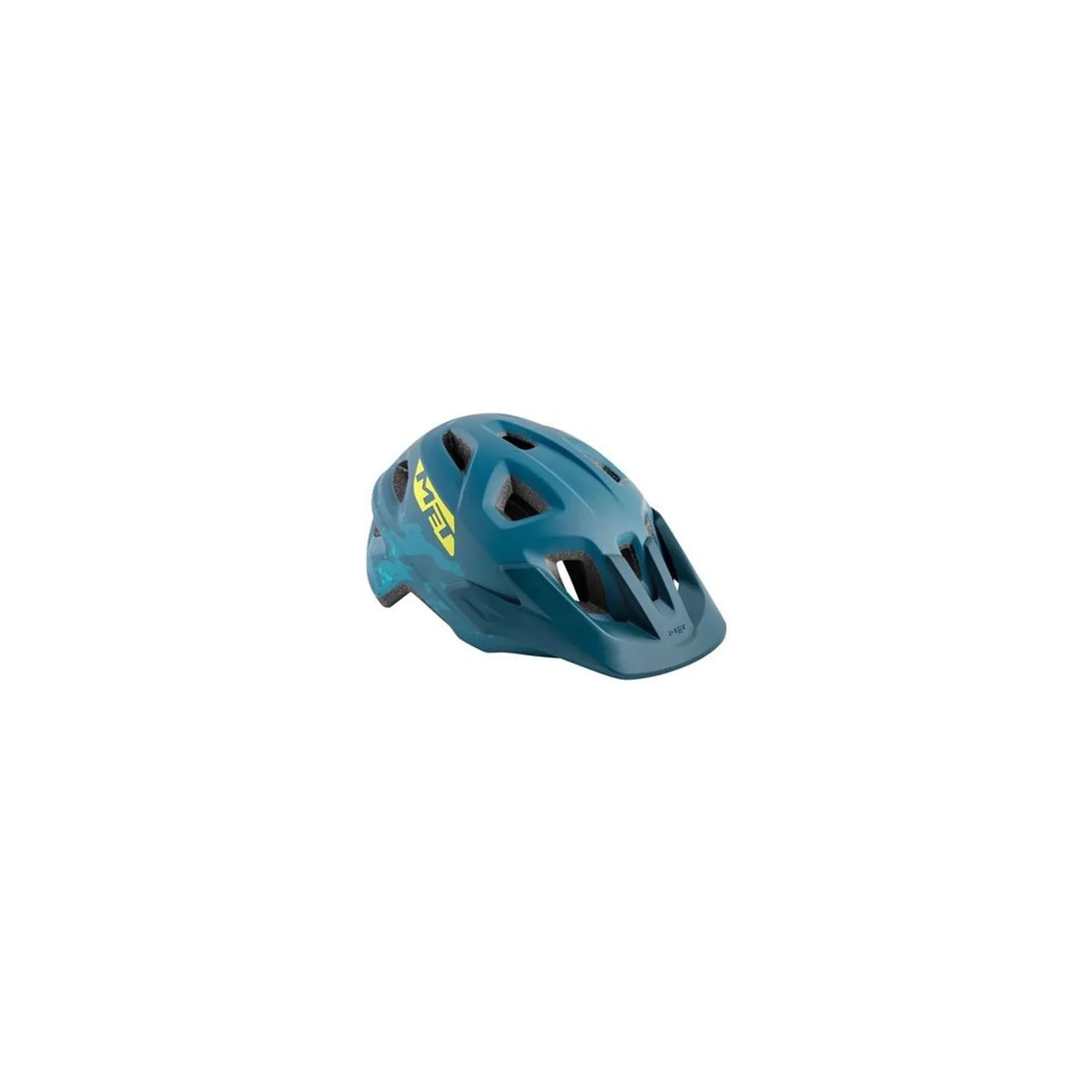 MET Helmets MET Eldar MIPS Kids Helmet - Petrol Blue Camo, Matte, Youth (Bicycle Helmets) – close-up detail