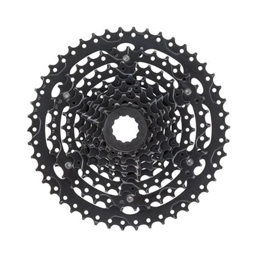 microSHIFT Acolyte Cassette - 8 Speed, 12-46t, Black, ED Coated (Bicycle Cassettes & Freewheels) – studio product photo