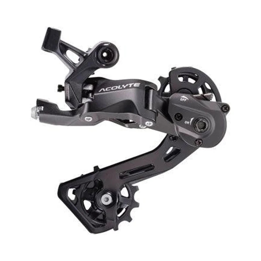 microSHIFT Acolyte Rear Derailleur - 8 Speed, Medium Cage, With SpringLock Chain Retention (Bicycle Derailleurs) – studio