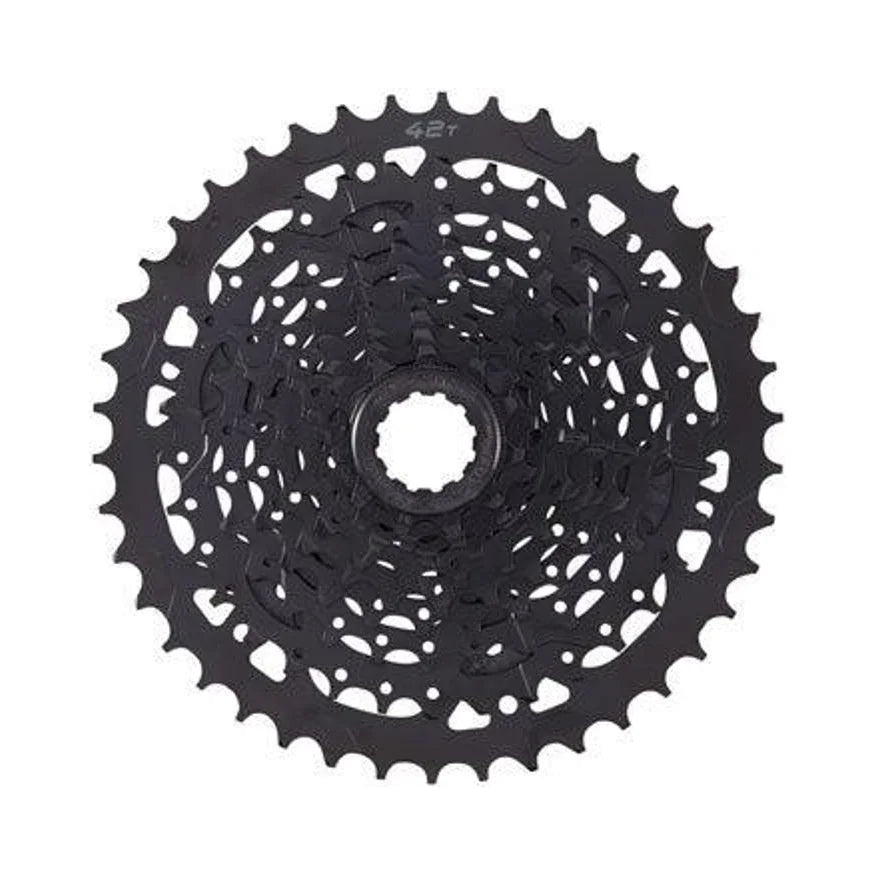 microSHIFT ADVENT Cassette - 9 Speed, 11-42t, Black, ED Coated, Alloy Large Cog (Bicycle Cassettes & Freewheels) – studio