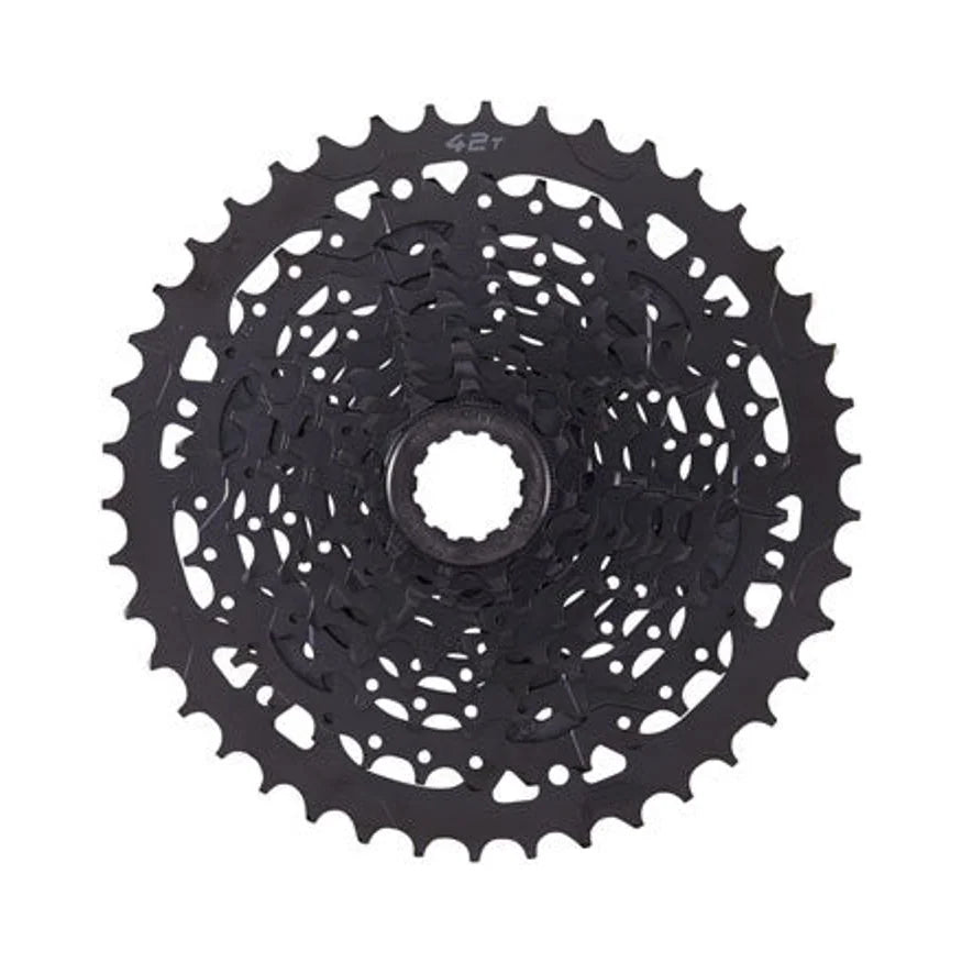 microSHIFT ADVENT Cassette - 9 Speed, 11-42t, Black, ED Coated, Alloy Large Cog (Bicycle Cassettes & Freewheels) – studio (2)