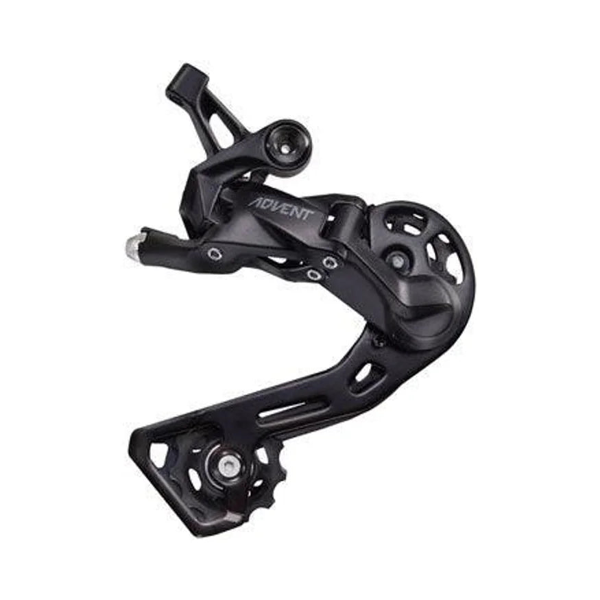 microSHIFT ADVENT Rear Derailleur - 9 Speed, Medium Cage, Black (Bicycle Derailleurs) – studio product photo